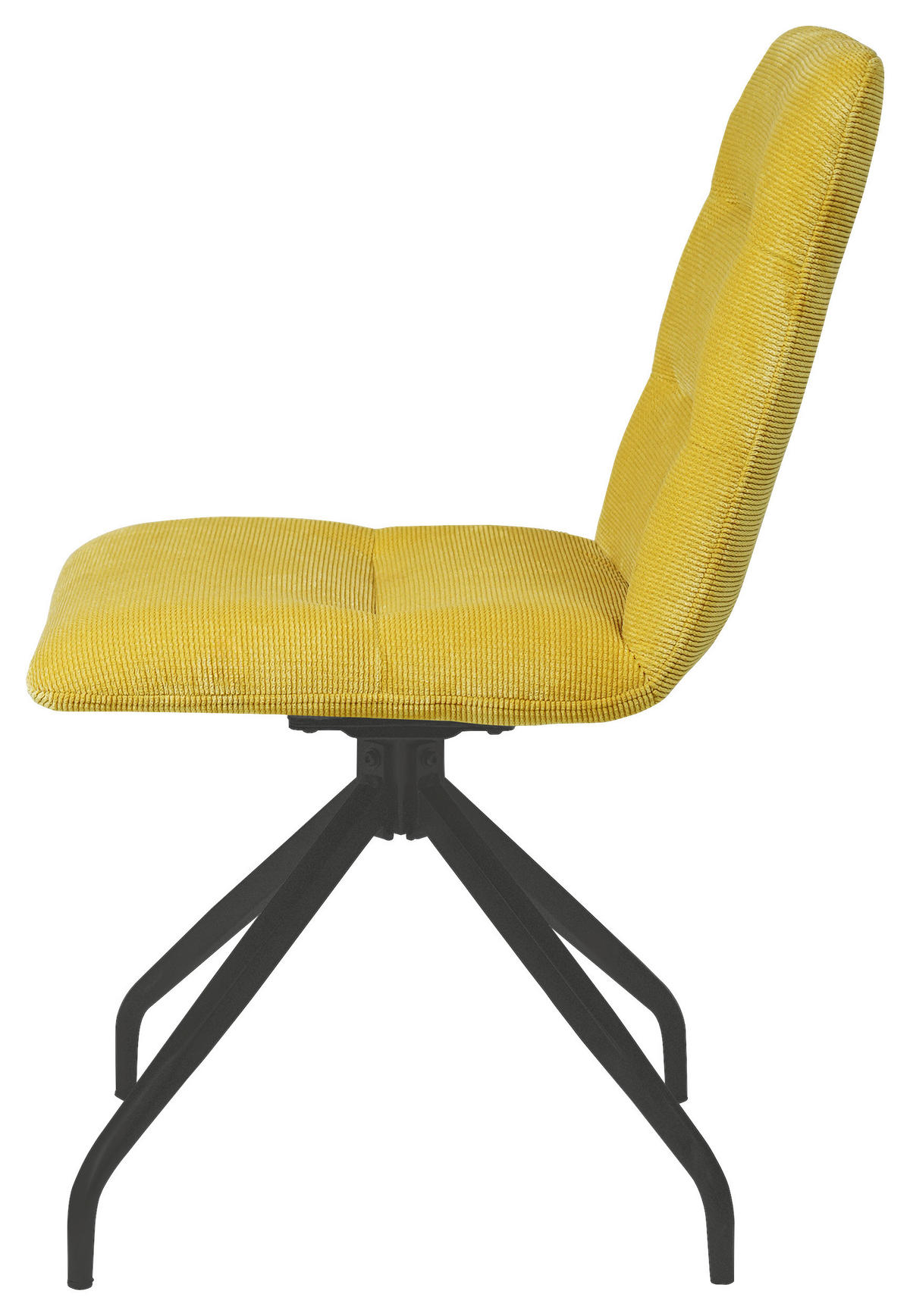 STUHL Webstoff Gelb  - Gelb/Schwarz, Design, Textil/Metall (50/90/63cm) - Carryhome
