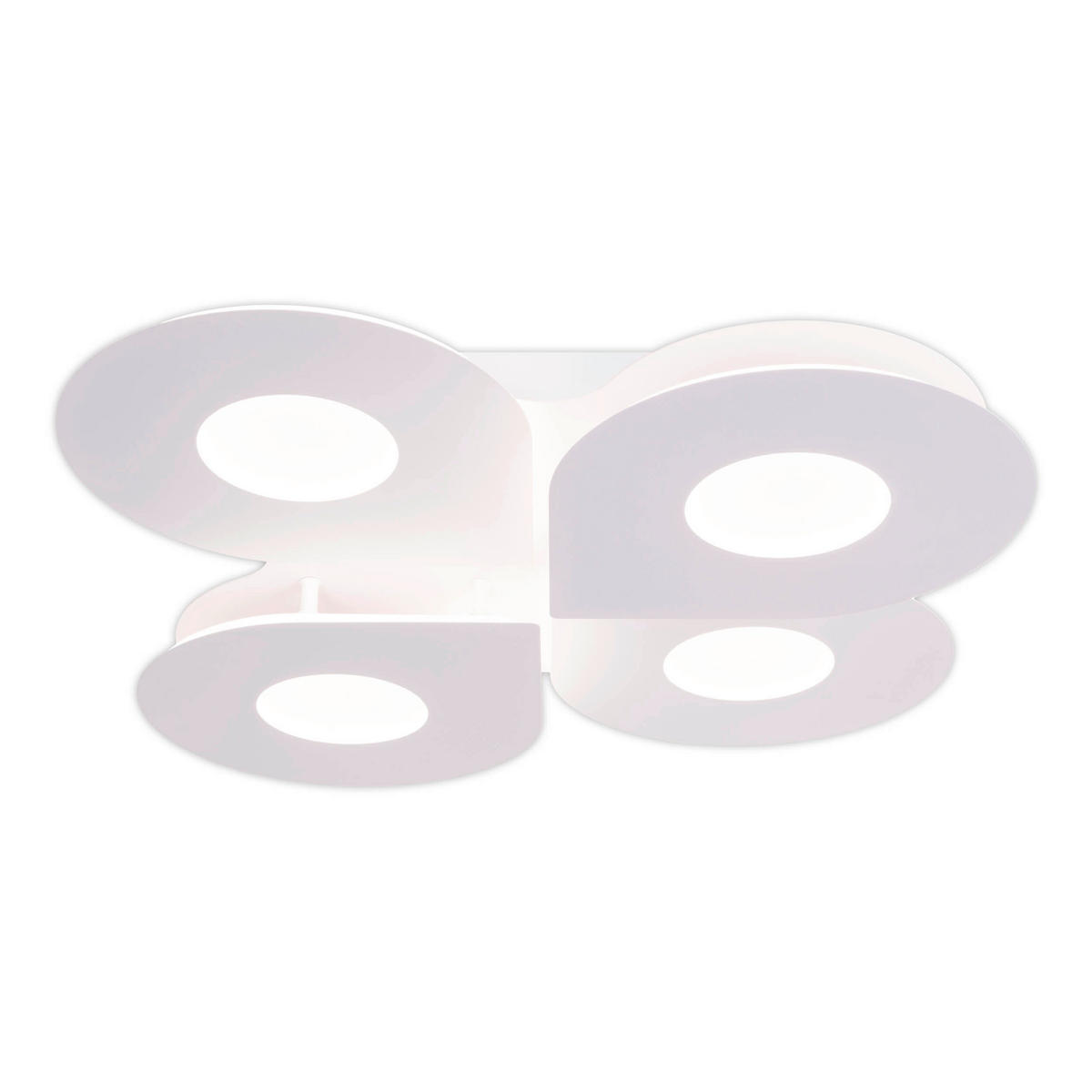 LED-DECKENLEUCHTE SMILLA 50/50/7.5 cm   - Weiß, Design, Kunststoff/Metall (50/50/7.5cm) - Näve