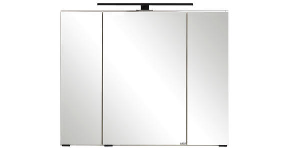 SPIEGELSCHRANK 80/64/20 cm  - Schwarz/Weiß, ROMANTIK / LANDHAUS, Glas/Holzwerkstoff (80/64/20cm) - Xora