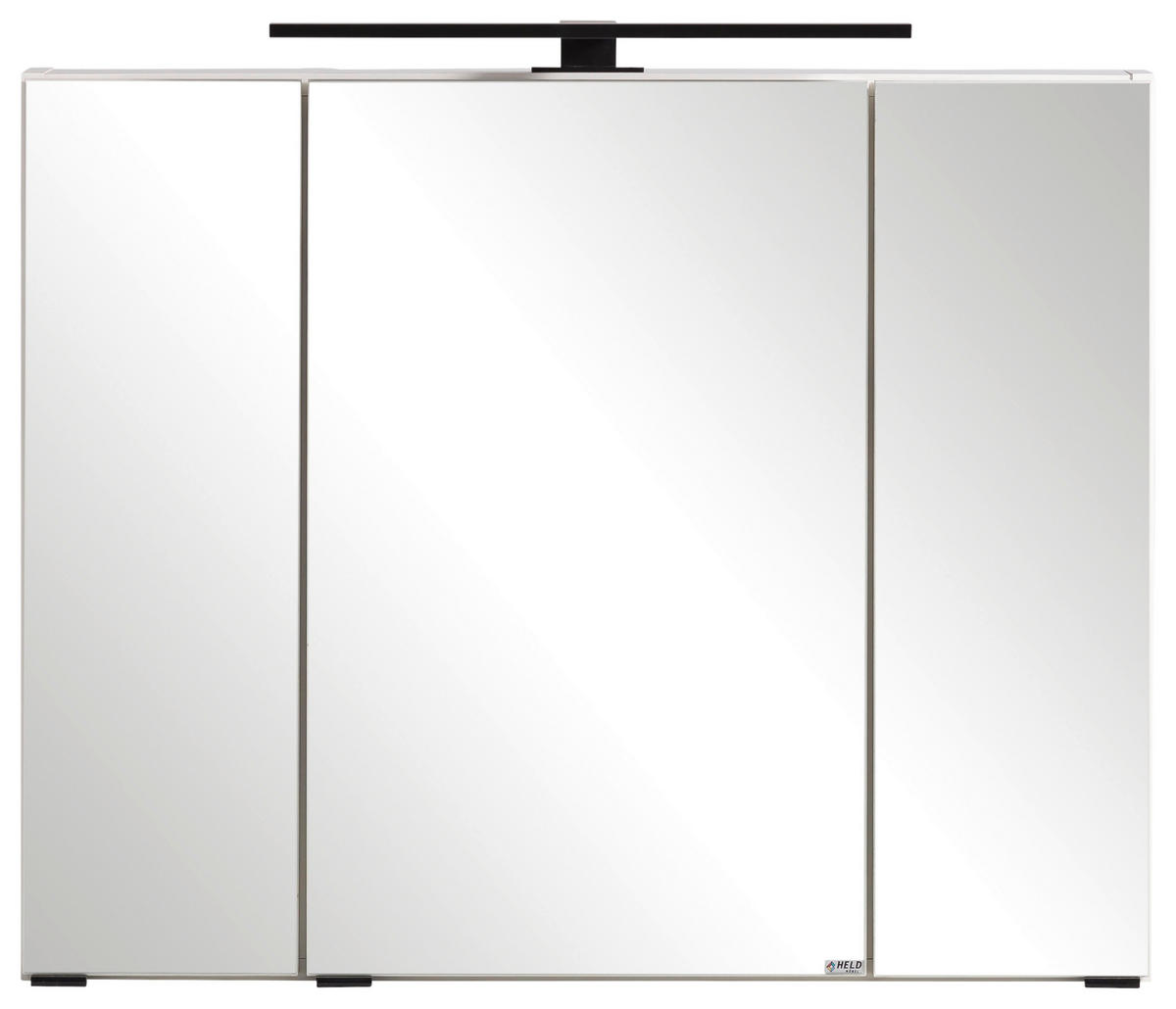 SPIEGELSCHRANK 80/64/20 cm  - Schwarz/Weiß, ROMANTIK / LANDHAUS, Glas/Holzwerkstoff (80/64/20cm) - Xora