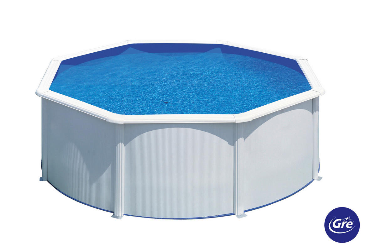 POOL-SET 2024 300/120 cm  - Weiß, KONVENTIONELL, Metall (300/120cm) - Gre