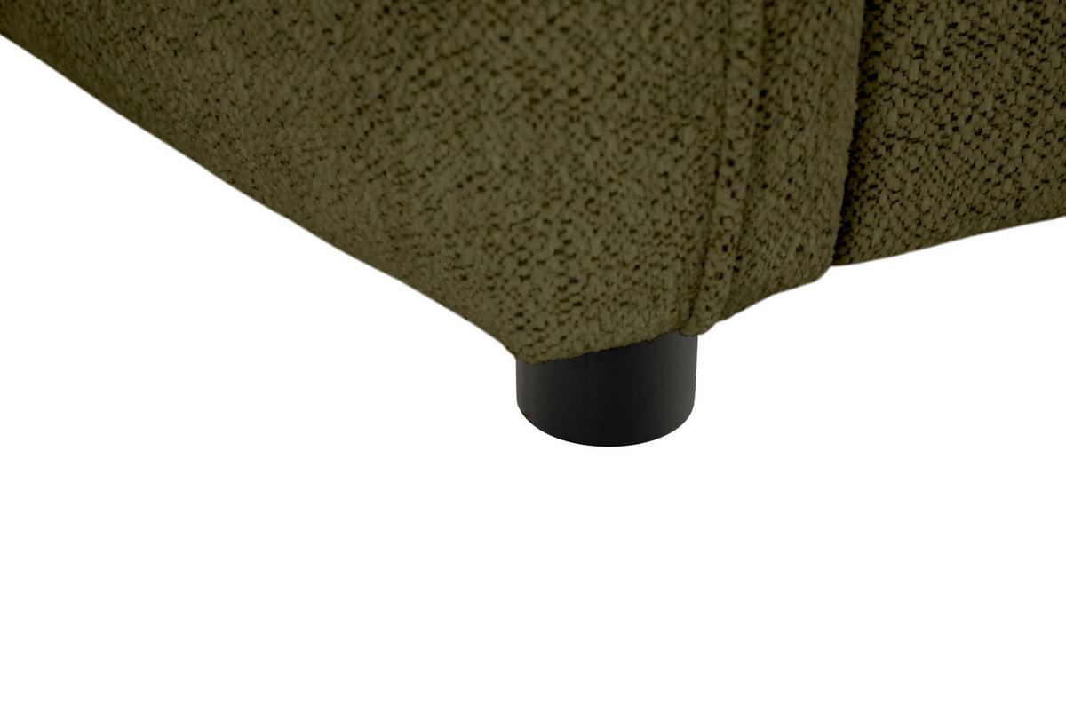 ECKSOFA in Chenille Olivgrün  - Olivgrün, Design, Textil (254/160cm) - MID.YOU