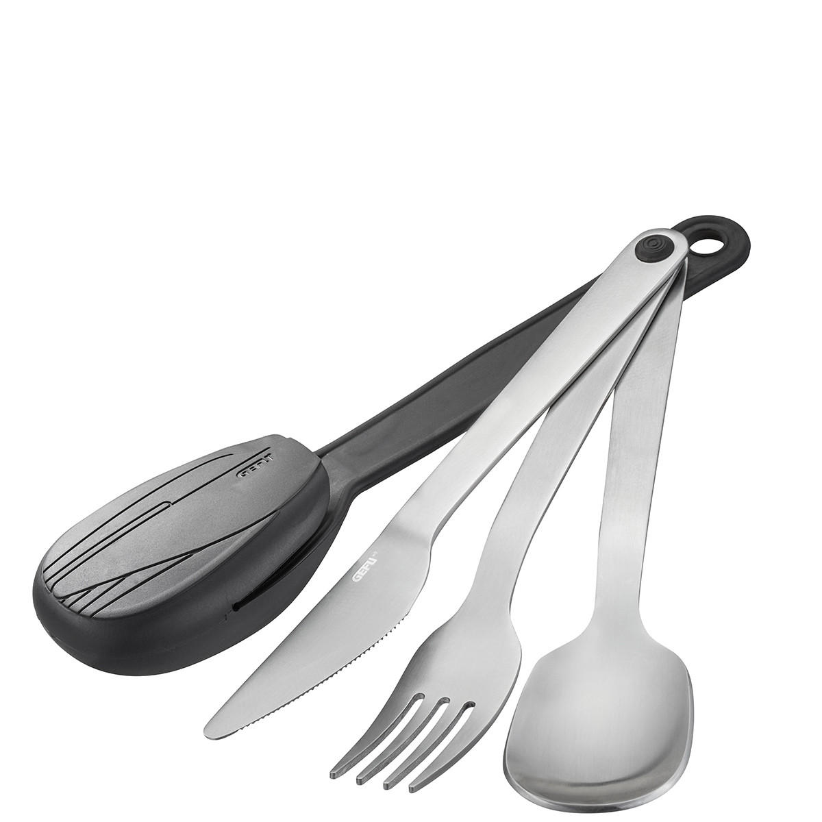 BESTECKSET COMPANION 4-teilig Edelstahl  - Edelstahlfarben, KONVENTIONELL, Textil/Metall (4,8/3/20,2cm) - Gefu