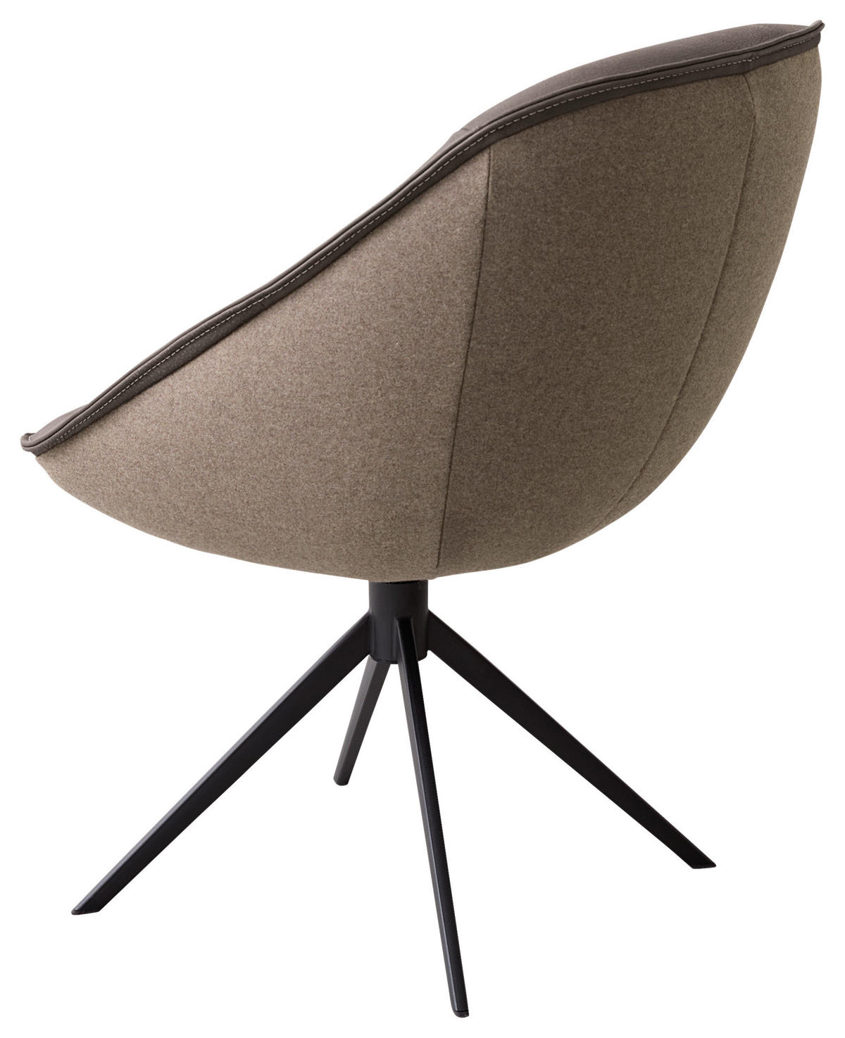 ARMLEHNSTUHL  in Flachgewebe Kombination Echtleder/Stoff pigmentiert  - Beige/Schwarz, Design, Leder/Textil (63/88/70cm) - Koinor