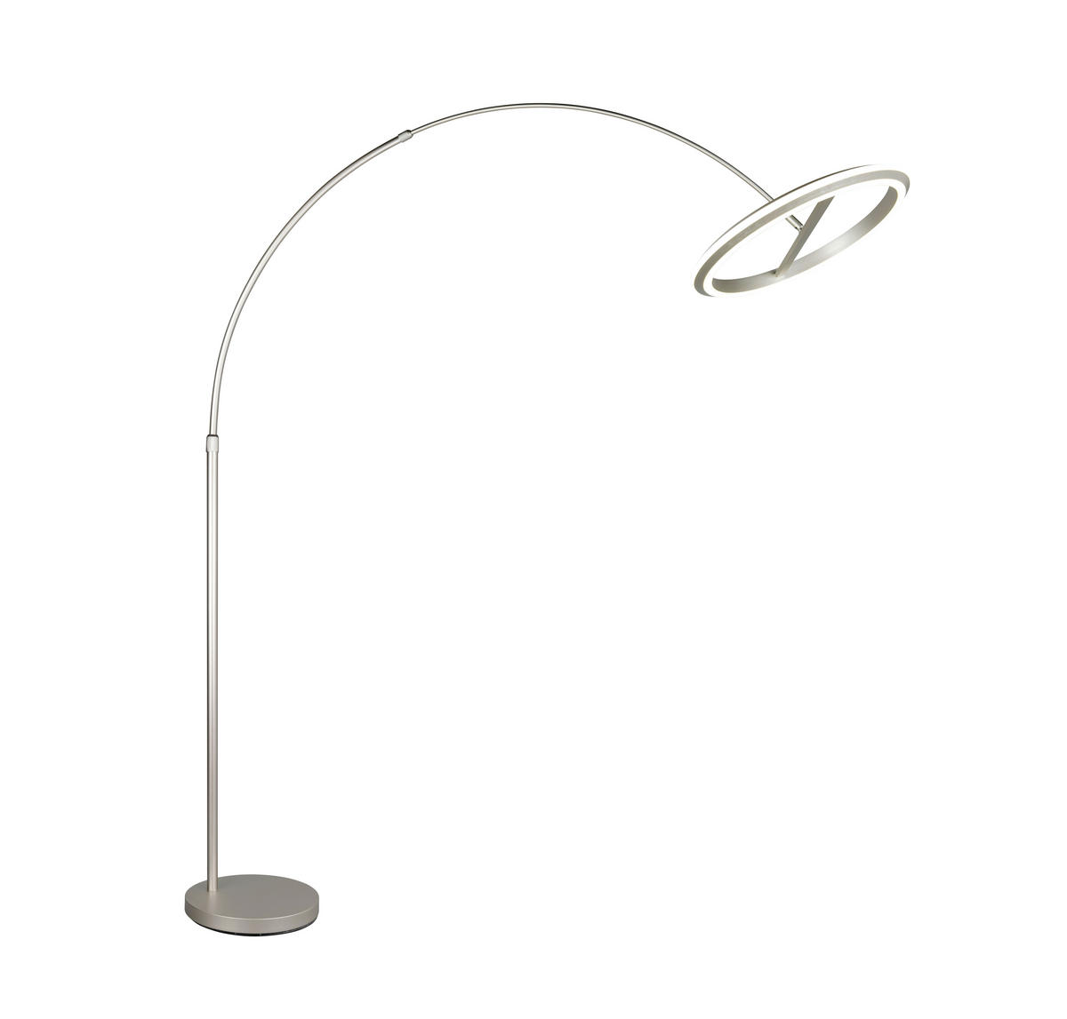 LED-STEHLEUCHTE Amador 45/205 cm   - Nickelfarben, Design, Metall (45/205cm) - Trio Leuchten