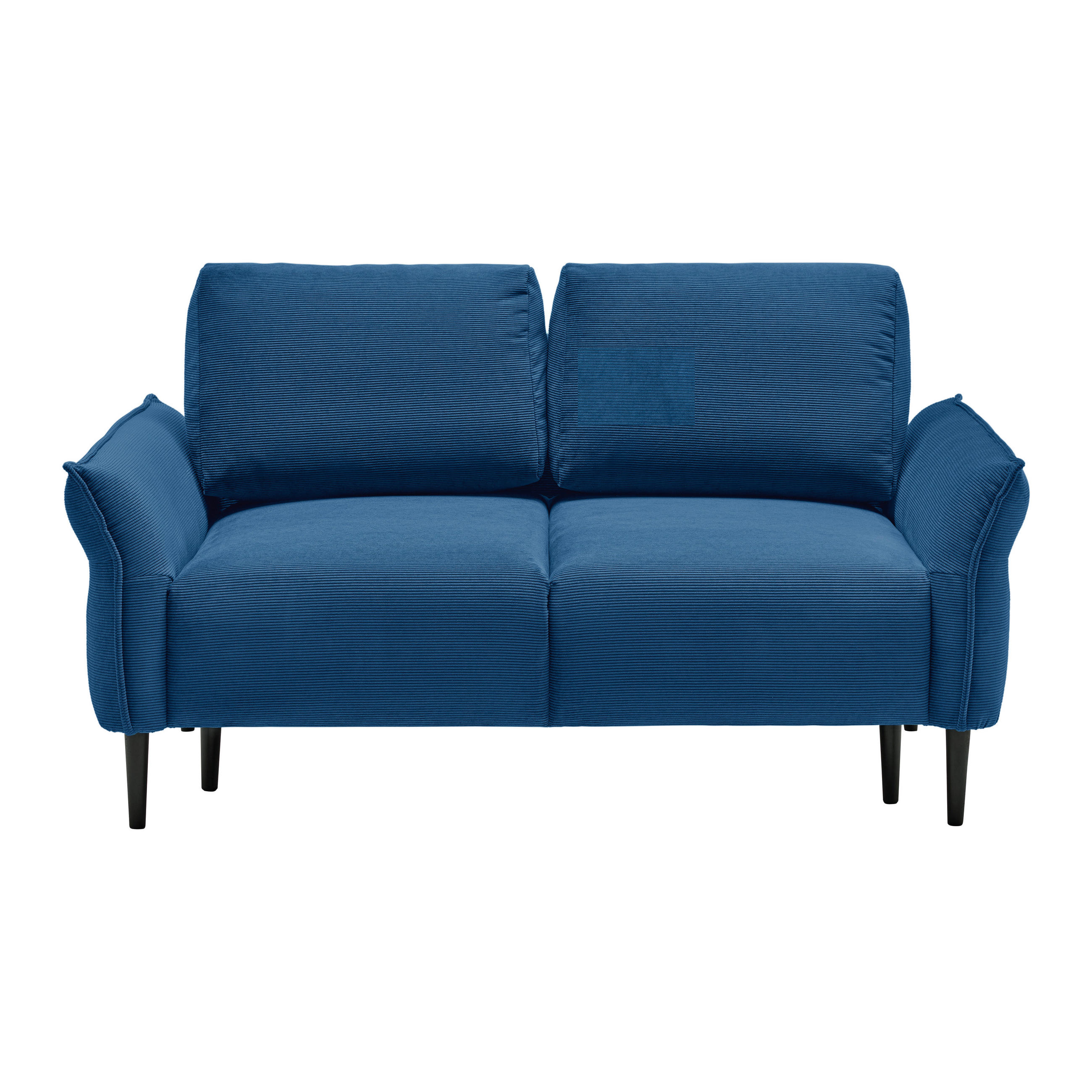 2-SITS SOFFA i textil kunglig blå  - kunglig blå/svart, Modern, trä/textil (150/85/92cm) - MID.YOU