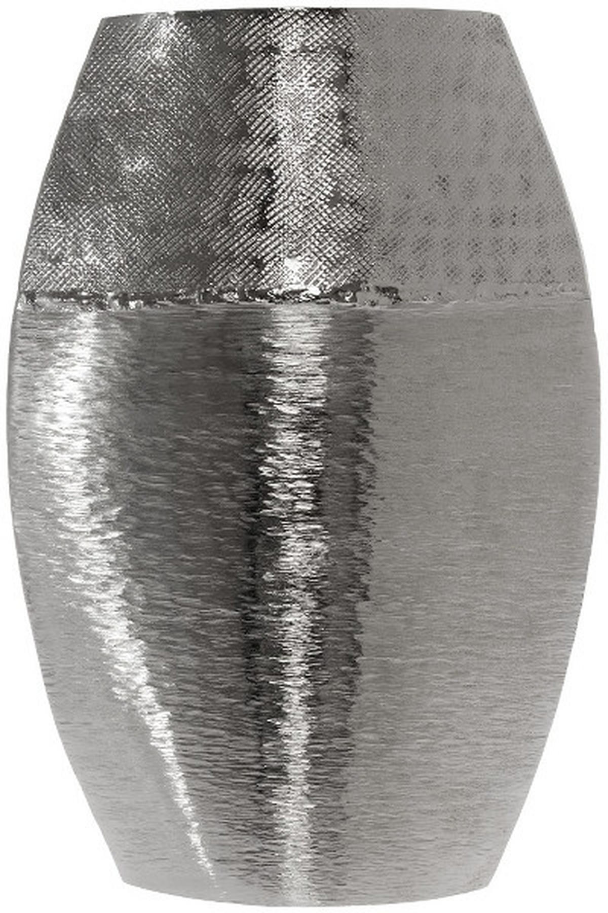VASE VALERIO 30 cm  - Silberfarben, Basics, Metall (20/30/7cm)