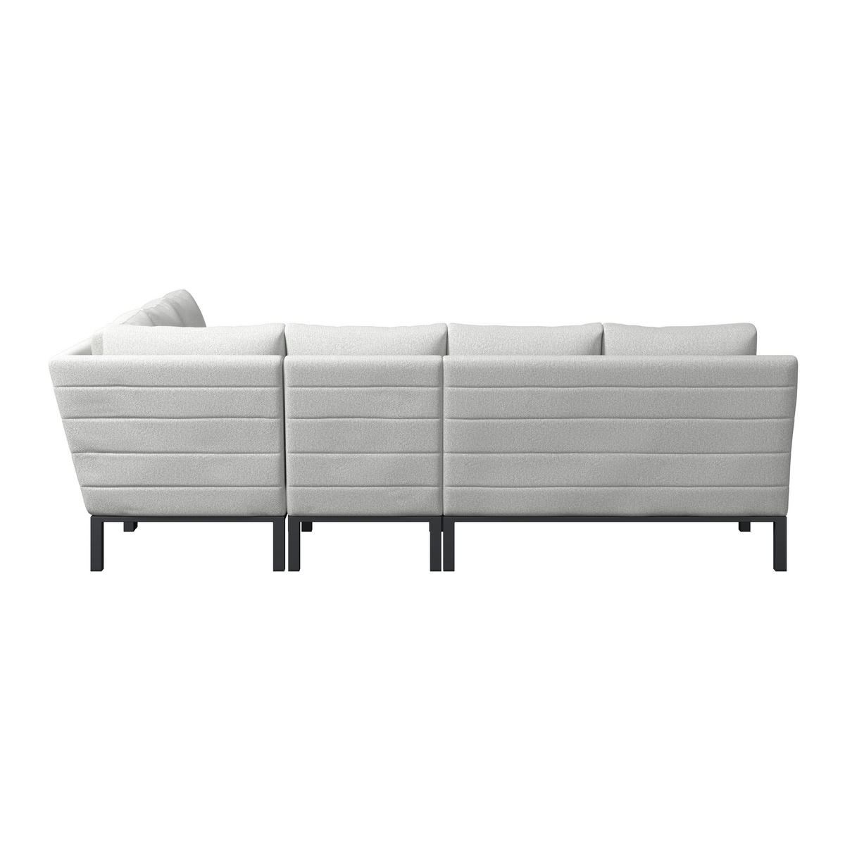 LOUNGEGARNITUR 5-teilig  277/213 cm  Aluminium  - Anthrazit/Hellgrau, LIFESTYLE, Textil/Metall (277/213cm) - Amatio