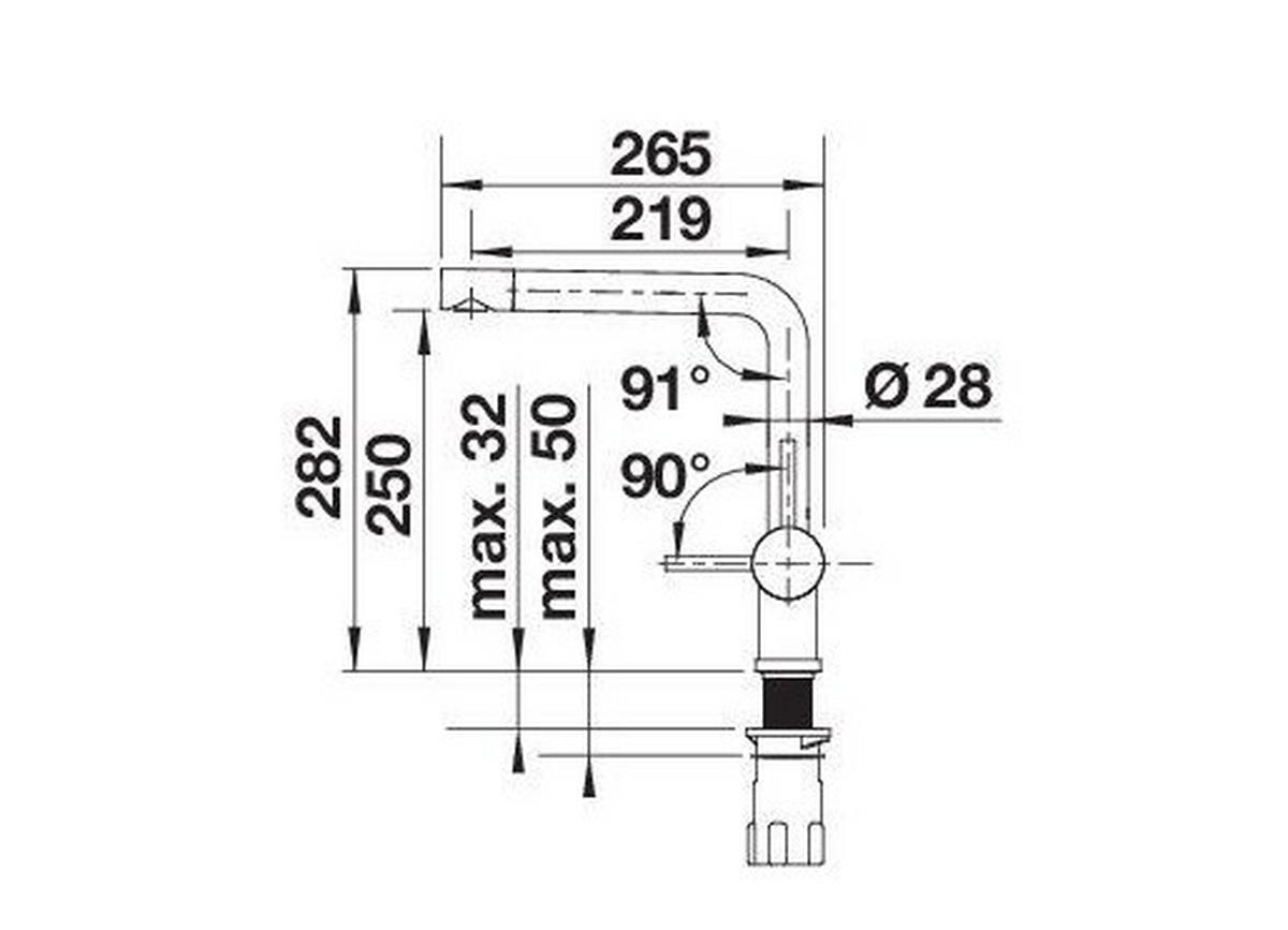 KÜCHENARMATUR 526676  - Schwarz, Basics, Metall (11/28,2/26,4cm) - Blanco