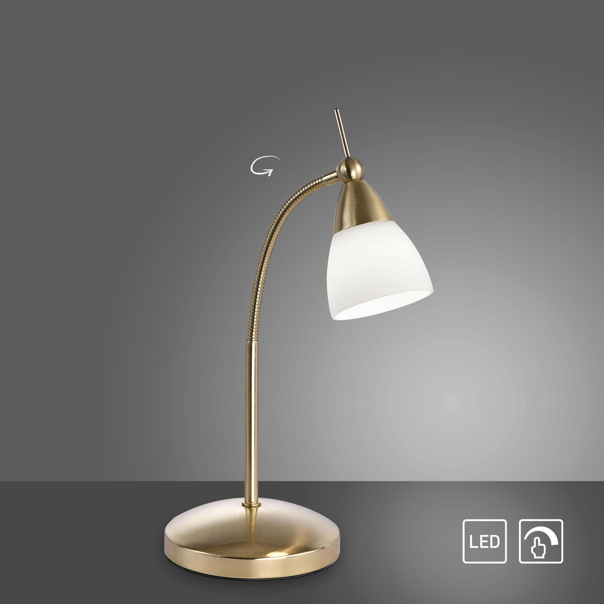 LED-TISCHLEUCHTE Pino 30/30/45 cm   - Messingfarben, Basics, Glas/Metall (30/30/45cm) - Paul Neuhaus