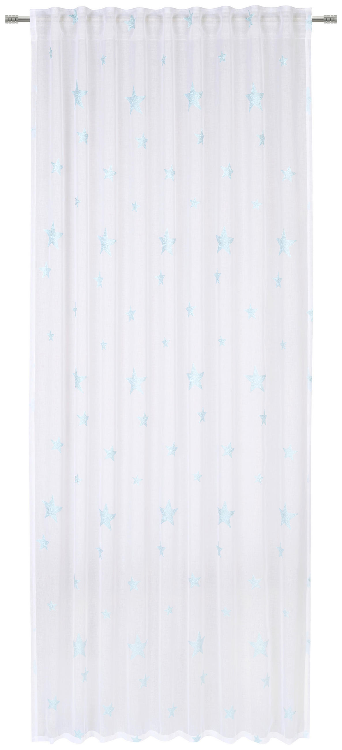 FERTIGVORHANG transparent  - Blau, Konventionell, Textil (140/245cm) - Ben'n'jen