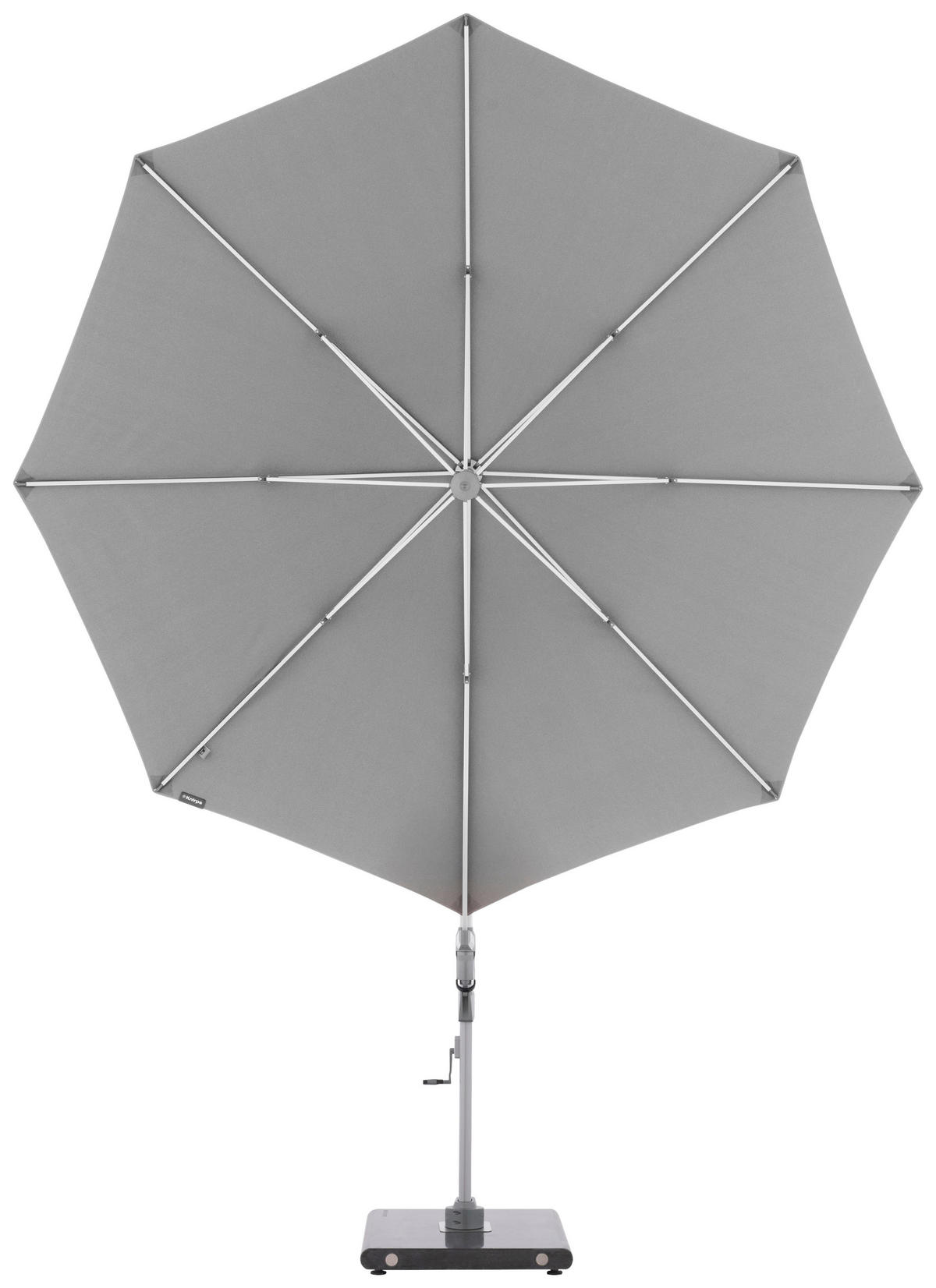 AMPELSCHIRM 340 cm Hellgrau  - Silberfarben/Hellgrau, Basics, Textil/Metall (340/340cm) - KNIRPS