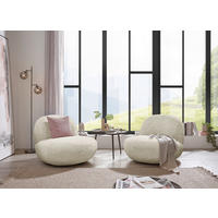 FÅTÖLJ i textil beige  - beige/svart, Modern, metall/textil (85/70/99cm) - MID.YOU
