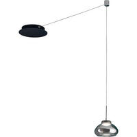 LED-PENDELLEUCHTE Arabella 14/350 cm   - Schwarz/Grau, Basics, Glas/Metall (14/350cm) - Fabas Luce