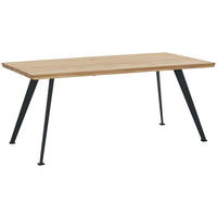 JEDÁLENSKÝ STÔL, divoký dub, divoký dub, 200/100/77 cm - divoký dub/čierna, Natur, kov/drevo (200/100/77cm) - Livetastic