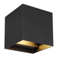 LED-WANDLEUCHTE - Schwarz, Basics, Metall (10/10/10cm) - Globo