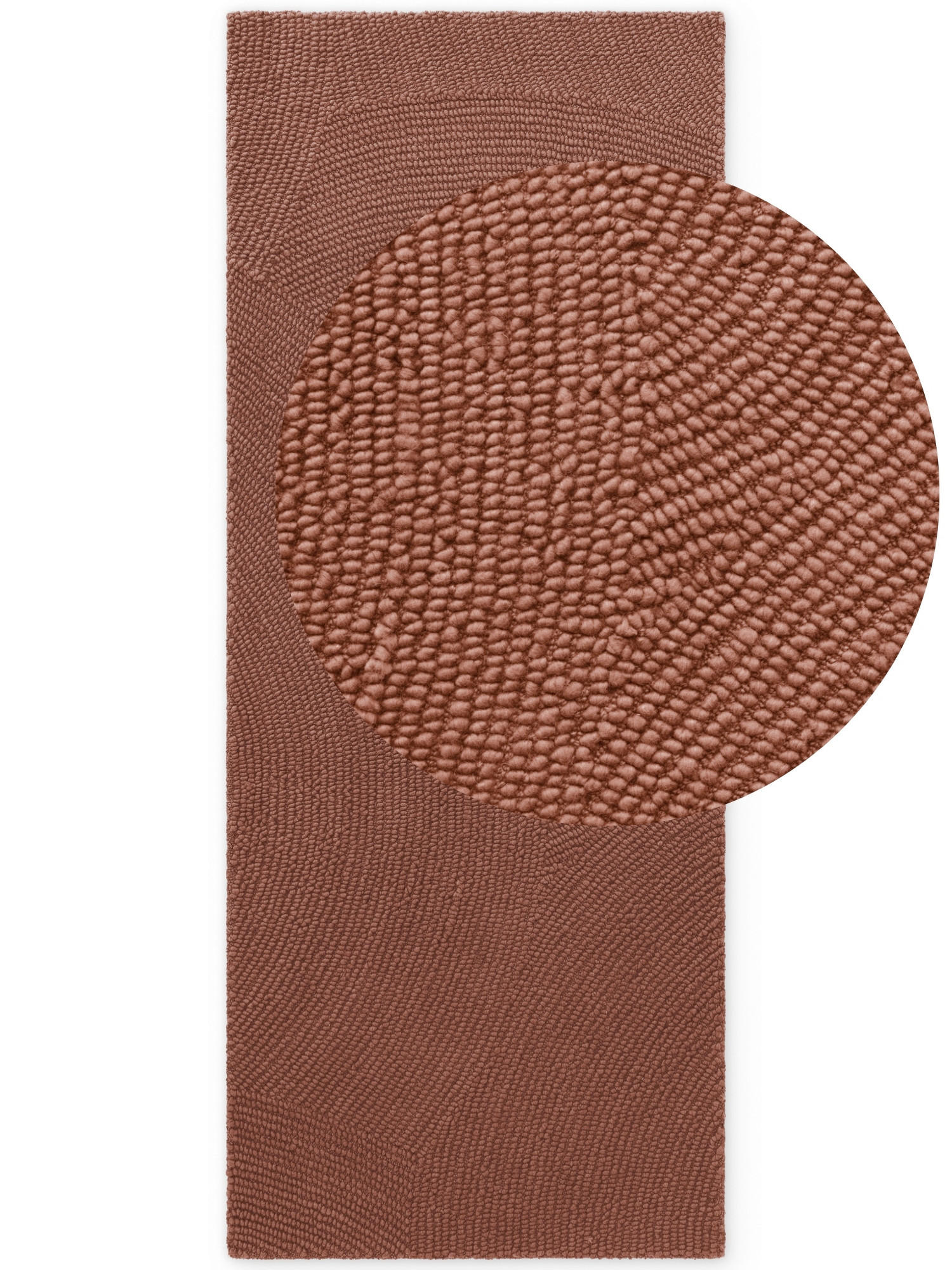 LÄUFER 80/200 cm Calmio  - Rotbraun, Basics, Textil (80/200cm) - Hanse Home