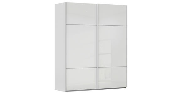 SCHWEBETÜRENSCHRANK in Grau, Weiß - Weiß/Grau, KONVENTIONELL, Glas/Holzwerkstoff (181/223/67cm) - Novel