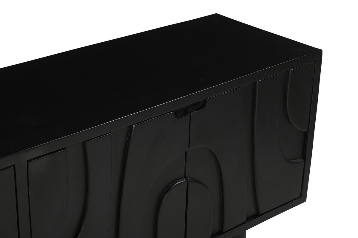 LOWBOARD  180/61/43 cm   - Schwarz, Design, Holz (180/61/43cm) - MID.YOU