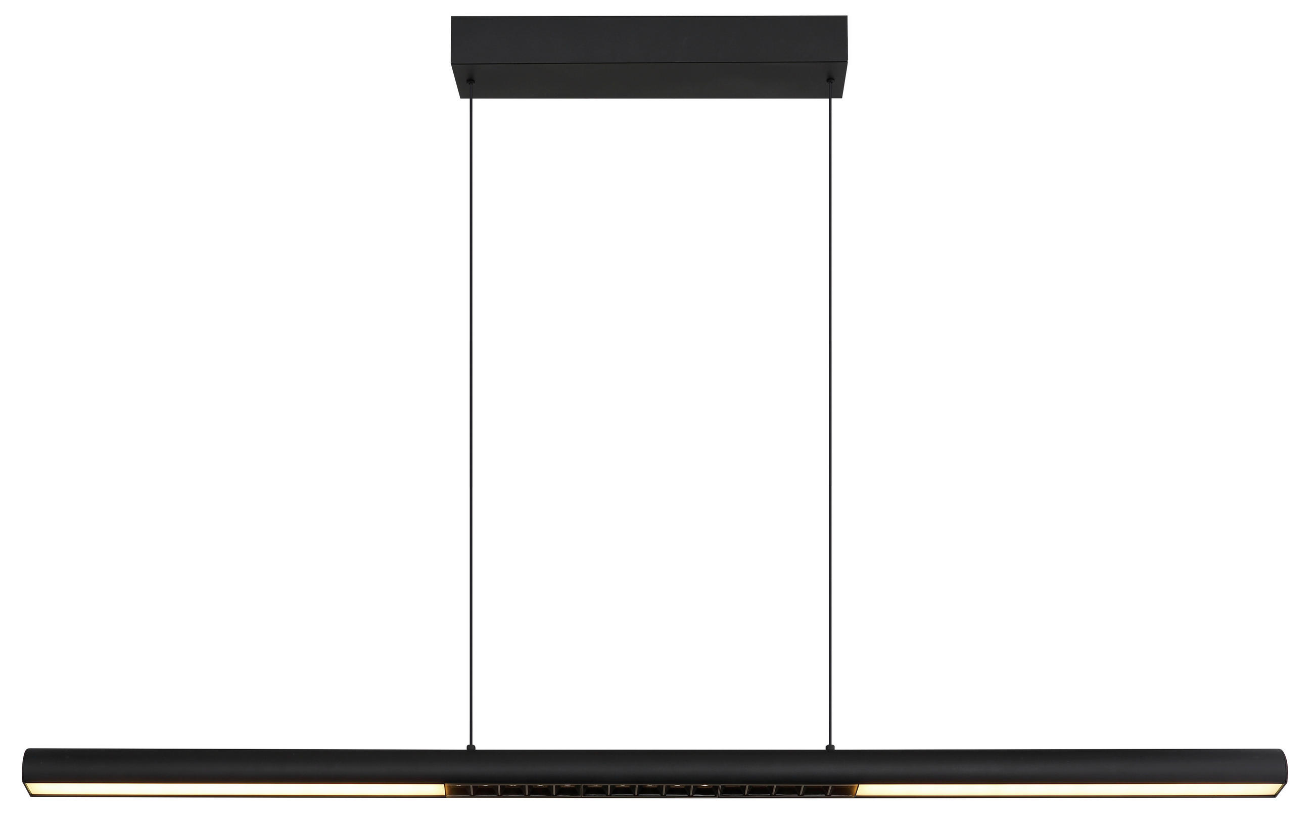 LED-HÄNGELEUCHTE CODY 120/8/150 cm   - Opal/Schwarz, Design, Kunststoff/Metall (120/8/150cm) - Globo
