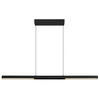 LED-HÄNGELEUCHTE 120/8/150 cm  - Opal/Schwarz, Design, Kunststoff/Metall (120/8/150cm) - Globo