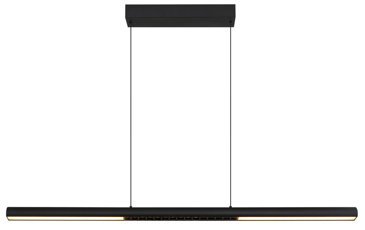 LED-HÄNGELEUCHTE 120/8/150 cm  - Opal/Schwarz, Design, Kunststoff/Metall (120/8/150cm) - Globo