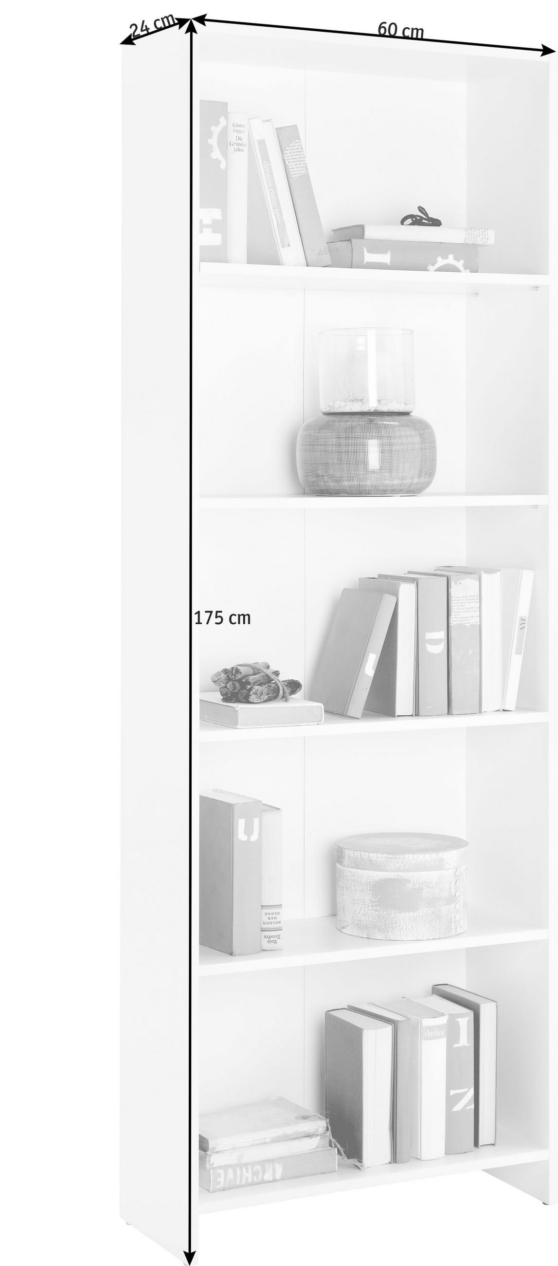 REGAL 60/175/24 cm bela  - bela, Design, leseni material (60/175/24cm) - Boxxx