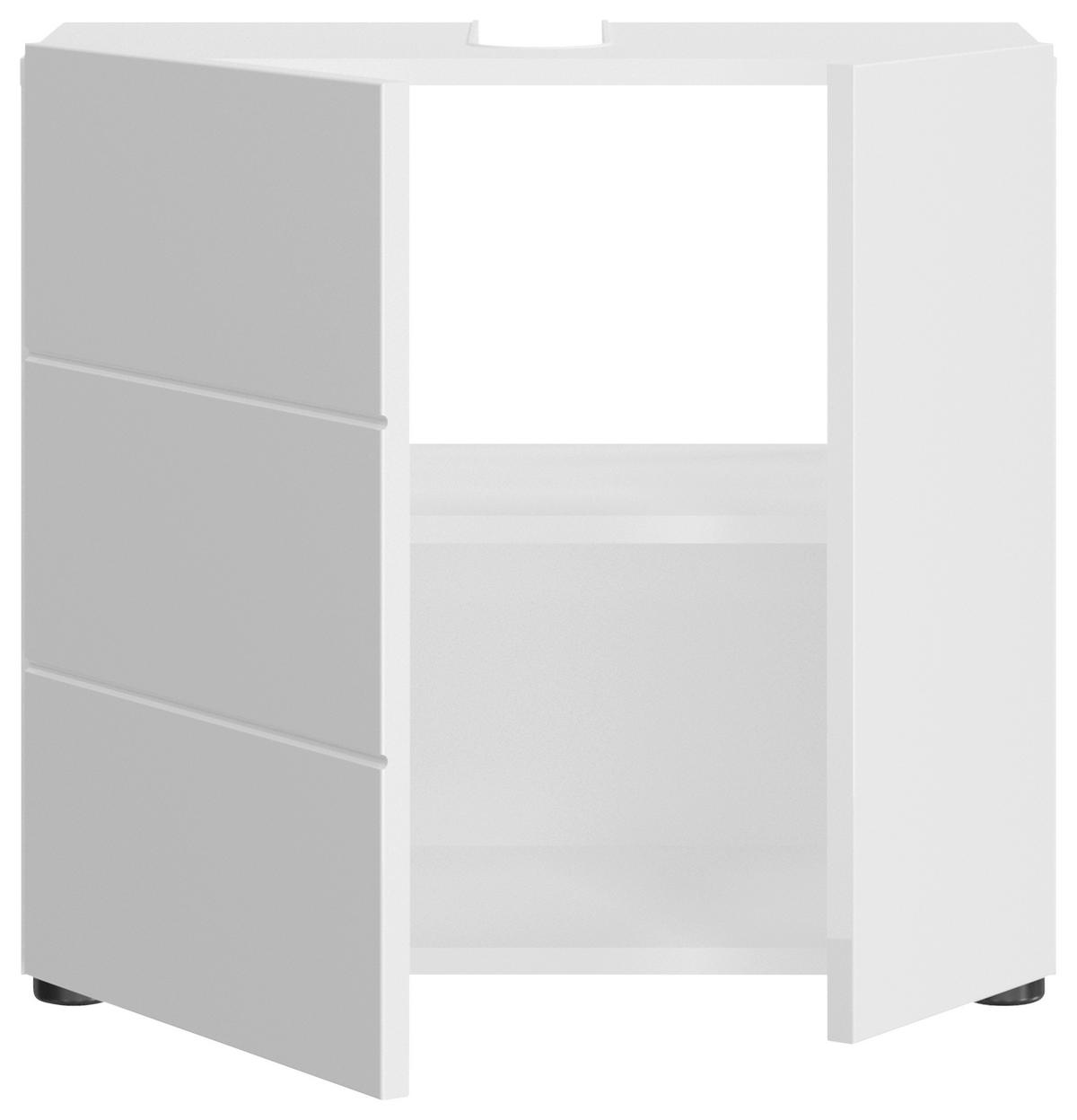 OMARICA ZA POD UMIVALNIK 60/56/34 cm  - črna/bela, Moderno, leseni material (60/56/34cm) - MID.YOU