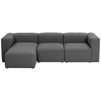 ECKSOFA Anthrazit Flachgewebe  - Anthrazit, Design, Kunststoff/Textil (160/275cm) - Max Winzer