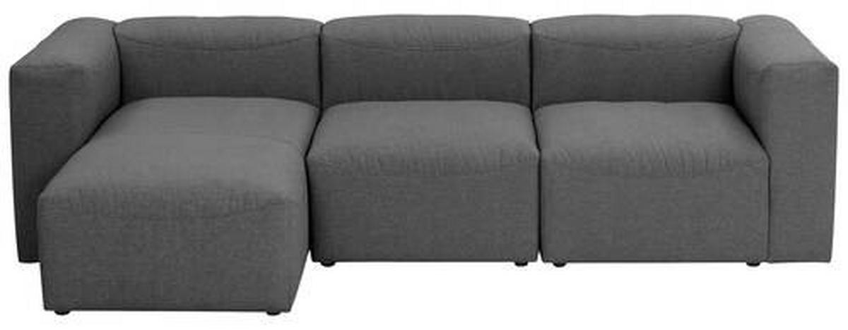 ECKSOFA Anthrazit Flachgewebe  - Anthrazit, Design, Kunststoff/Textil (160/275cm) - Max Winzer