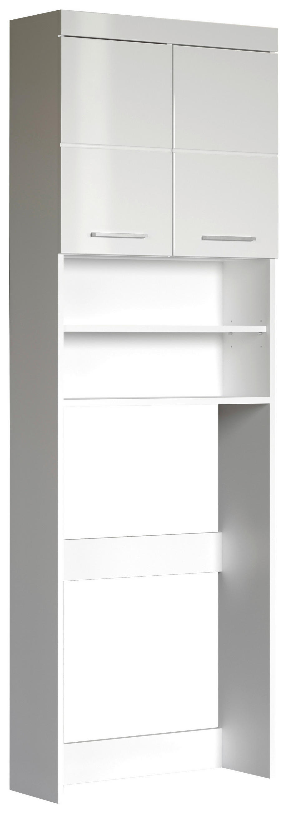 WASCHMASCHINENSCHRANK 63/187/24 cm  in Weiß  - Silberfarben/Weiß, MODERN, Holzwerkstoff/Kunststoff (63/187/24cm) - MID.YOU