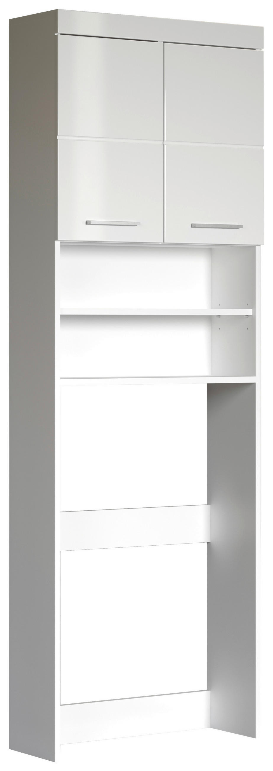 WASCHMASCHINENSCHRANK 63/187/24 cm  in Weiß  - Silberfarben/Weiß, MODERN, Holzwerkstoff/Kunststoff (63/187/24cm) - MID.YOU