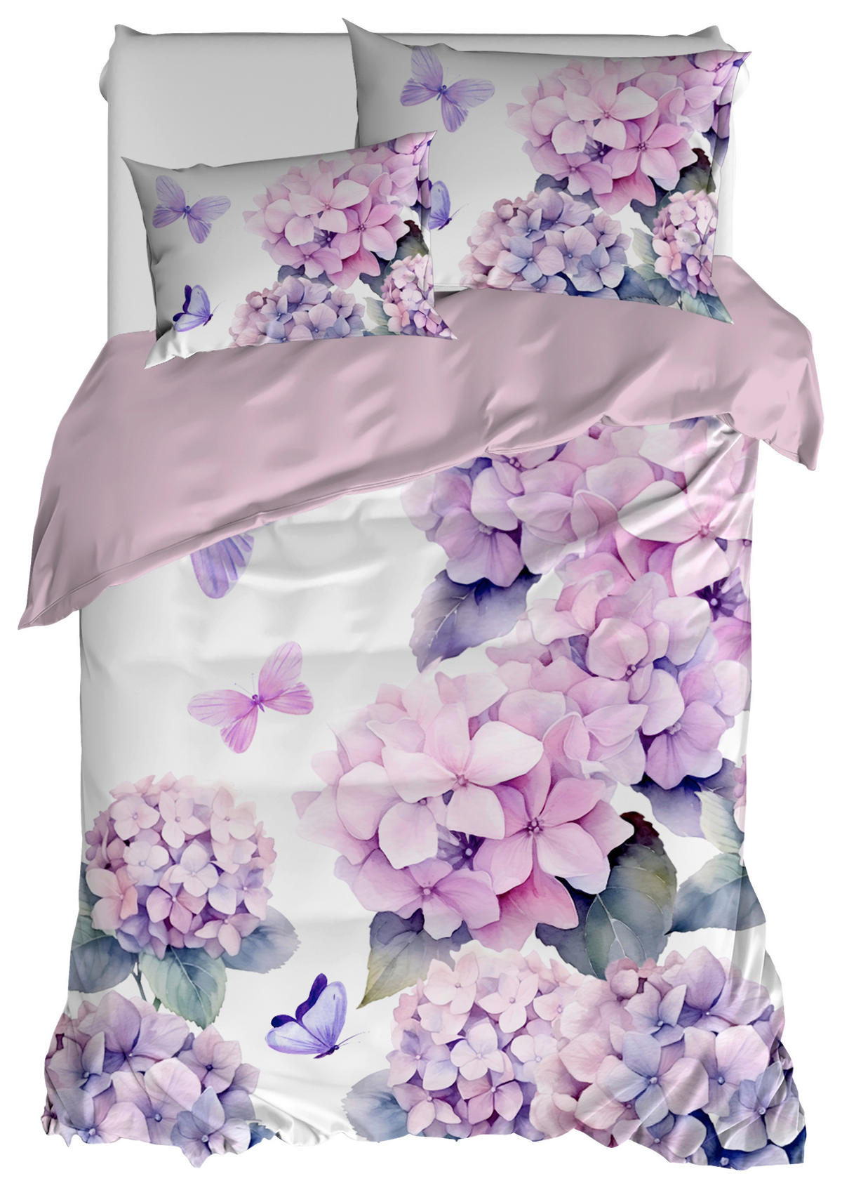 ÁGYNEMŰHUZAT-GARNITÚRA  - pink/fehér, Basics, textil (35/25/3cm)