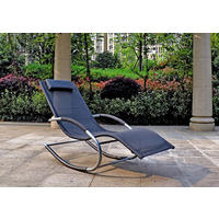 SCHAUKELLIEGE  - Silberfarben/Schwarz, Basics, Kunststoff/Metall (160/62/89cm) - Gardenson