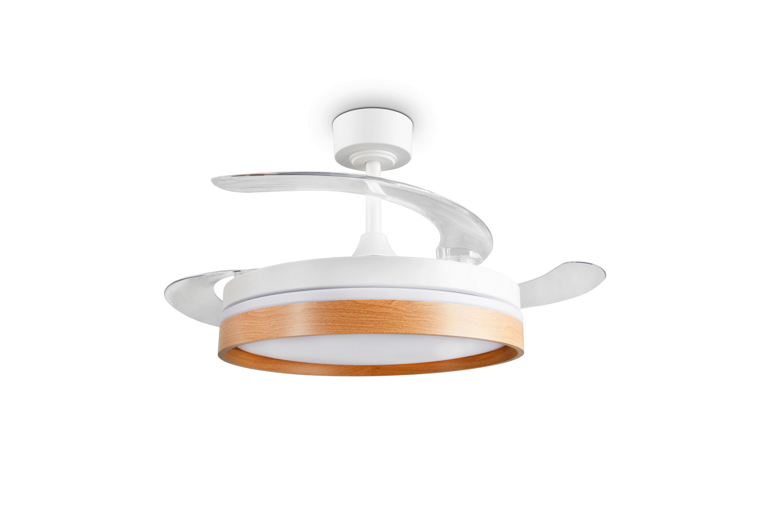 DECKENVENTILATOR - Klar/Braun, Design, Kunststoff/Metall (106/42cm)