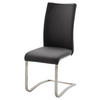 SCHWINGSTUHL  in Edelstahl  - Edelstahlfarben/Schwarz, Design, Leder/Metall (43/103/52cm) - Livetastic