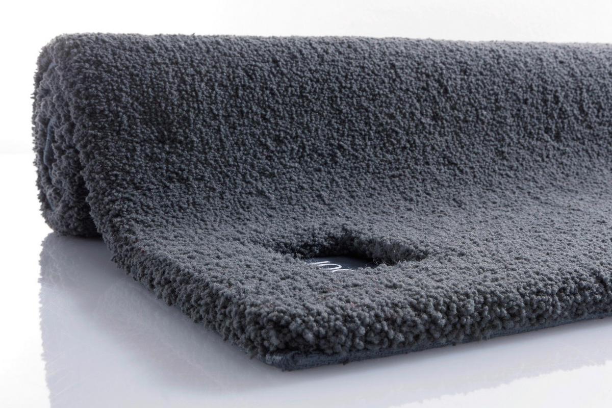 BADTEPPICH BASIC Anthrazit 70/120 cm  - Anthrazit, Basics, Kunststoff/Textil (70/120cm) - Joop!