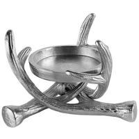 KERZENHALTER - Silberfarben, Basics, Metall (17/17/13cm) - Ambia Home
