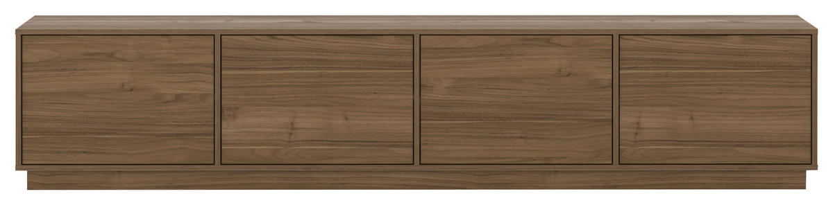 LOWBOARD Japandi  in 220,5/45/41,5 cm  - Nussbaumfarben, Design, Holzwerkstoff (220,5/45/41,5cm) - MID.YOU