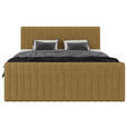 BOXBETT 180/200 cm  in Senfgelb  - Senfgelb/Schwarz, Basics, Kunststoff/Textil (180/200cm) - Carryhome