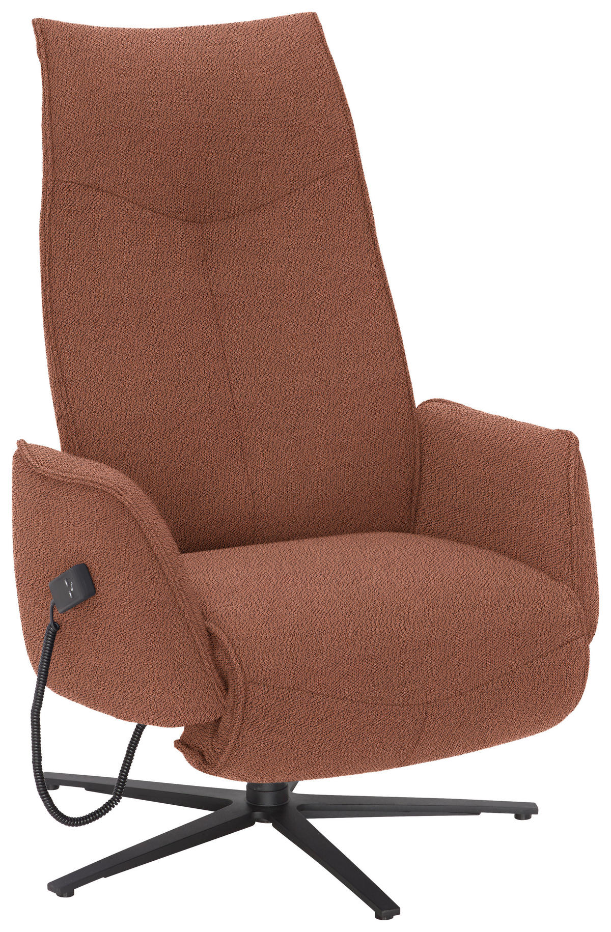 RELAXSESSEL in Textil Terracotta  - Anthrazit/Terracotta, Design, Textil/Metall (71/114/84cm) - Johann Jakob
