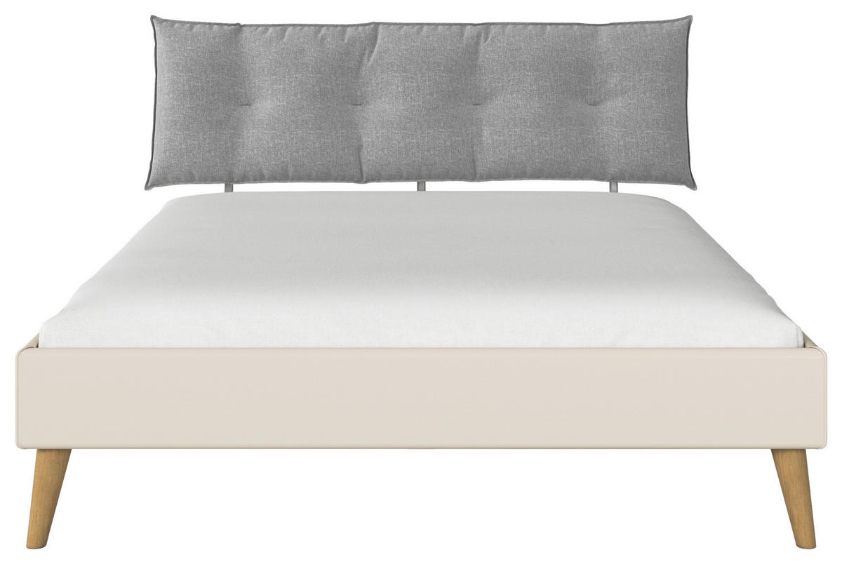 BETT 180/200 cm,  in Champagner,  - Wildeiche/Champagner, Design, Holz/Textil (180/200cm) - Carryhome