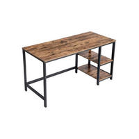 SCHREIBTISCH 140/60/75 cm  in Braun, Schwarz  - Schwarz/Braun, Basics, Holzwerkstoff/Metall (140/60/75cm) - Boxxx