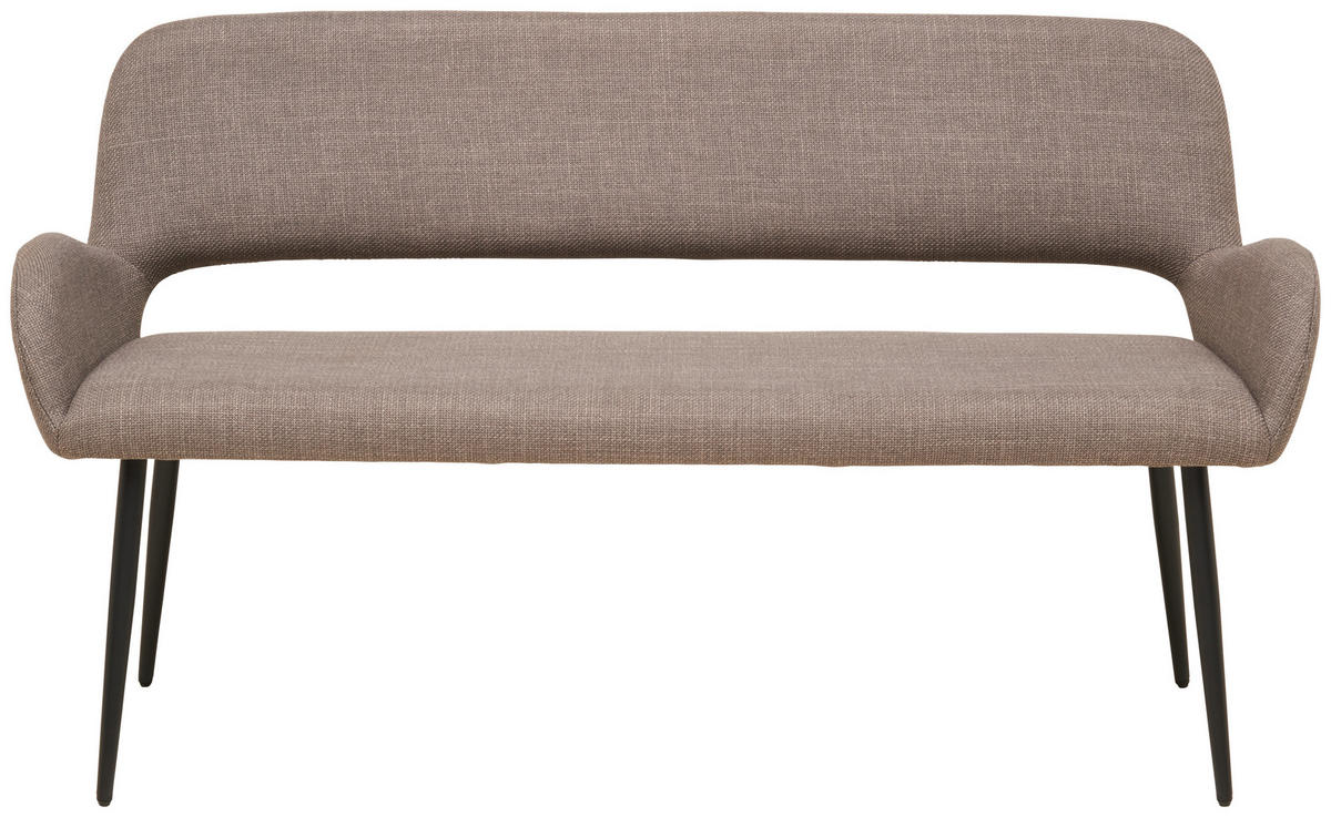 LAVICA, topoľ, sivá, hnedá - hnedá/čierna, Lifestyle, kov/drevo (150/83/63cm) - MID.YOU
