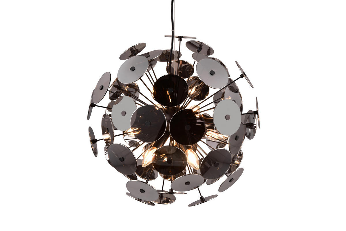 PENDELLEUCHTE 54/150 cm  - Chromfarben/Schwarz, Design, Glas/Metall (54/150cm) - Trio Leuchten