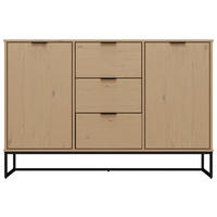 SIDEBOARD  in 150/80/45 cm  - Eichefarben/Schwarz, Design, Holz/Metall (150/80/45cm) - Livetastic
