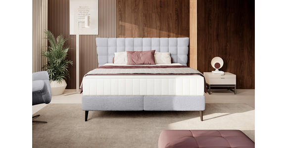 BOXSPRINGBETT 160/200 cm in Grau - Schwarz/Grau, Design, Holz/Holzwerkstoff (160/200cm) - Esposa