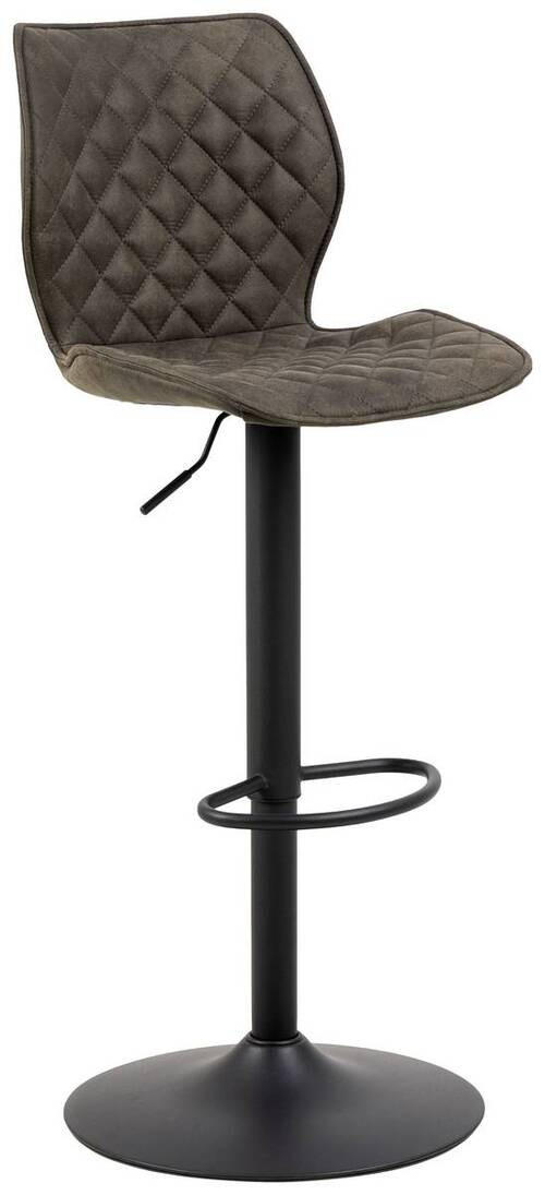 TABURET DE BAR in textil antracit  - antracit/negru, Modern, metal/textil (45,5/116/50,5cm) - MID.YOU