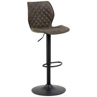 TABURET DE BAR in textil antracit  - antracit/negru, Modern, metal/textil (45,5/116/50,5cm) - MID.YOU