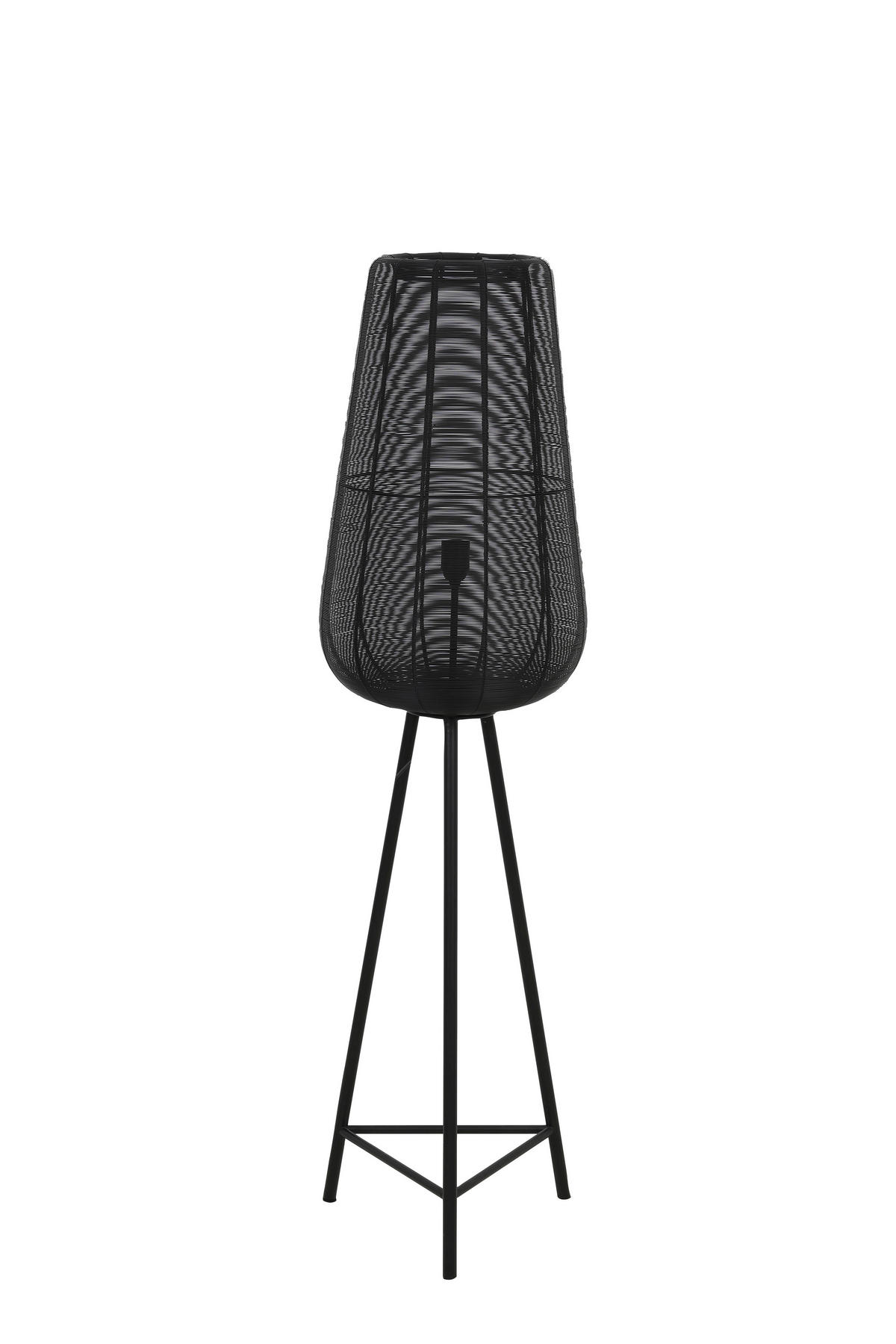 STEHLEUCHTE Adeta 37/37/135 cm   - Schwarz, Design, Kunststoff/Metall (37/37/135cm) - Light & Living